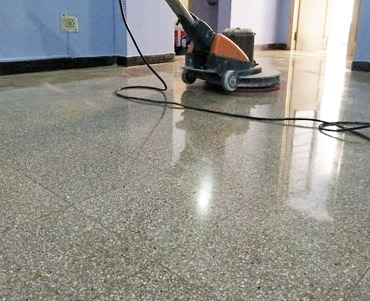 mosaic floor polishing